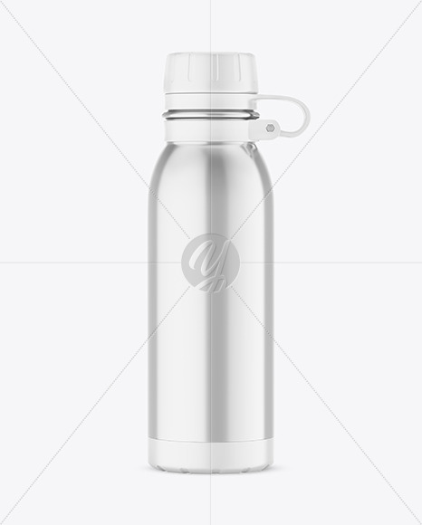 Metallic Sport Bottle Mockup