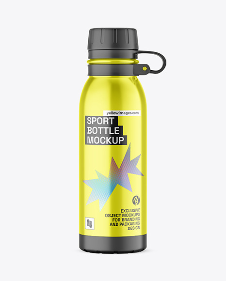 Metallic Sport Bottle Mockup - Nalgene mockup