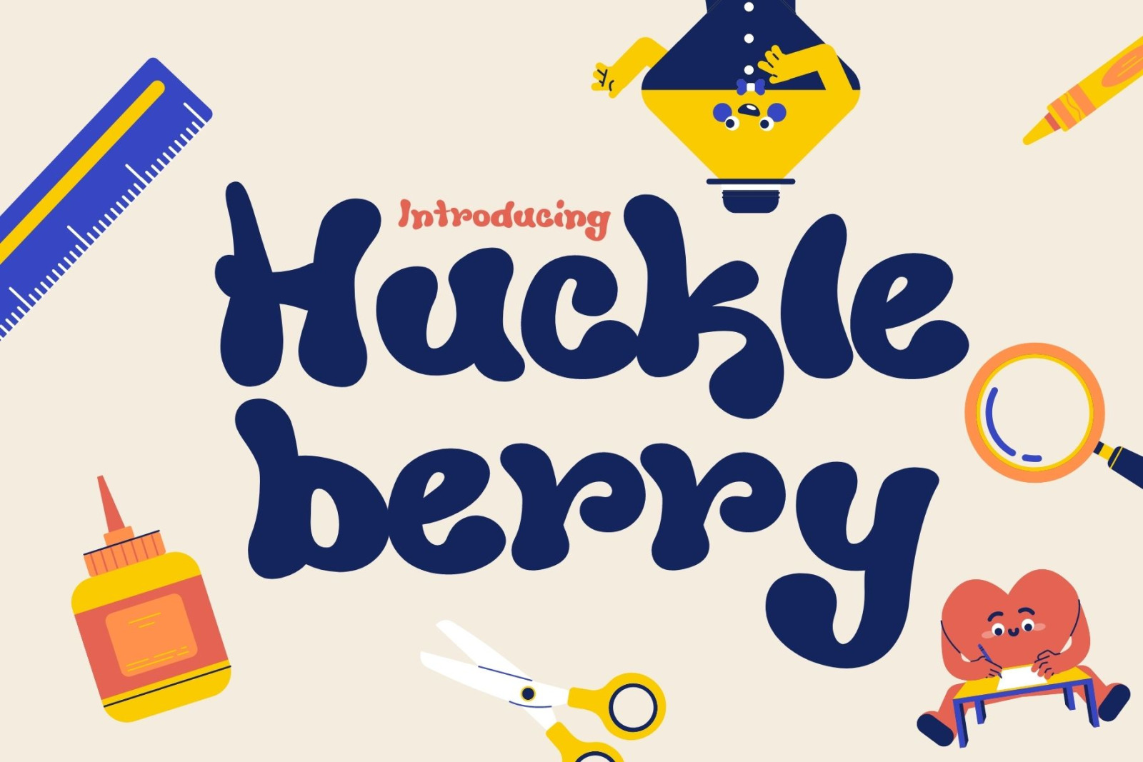 Huckleberry - Fun &amp; Quirky Typeface