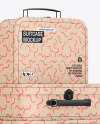 Kraft Suitcases Stack Mockup