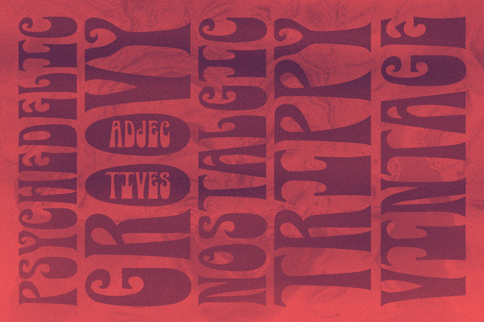 Wonderland - Psychedelic Typeface Wonderland - Psychedelic Typeface