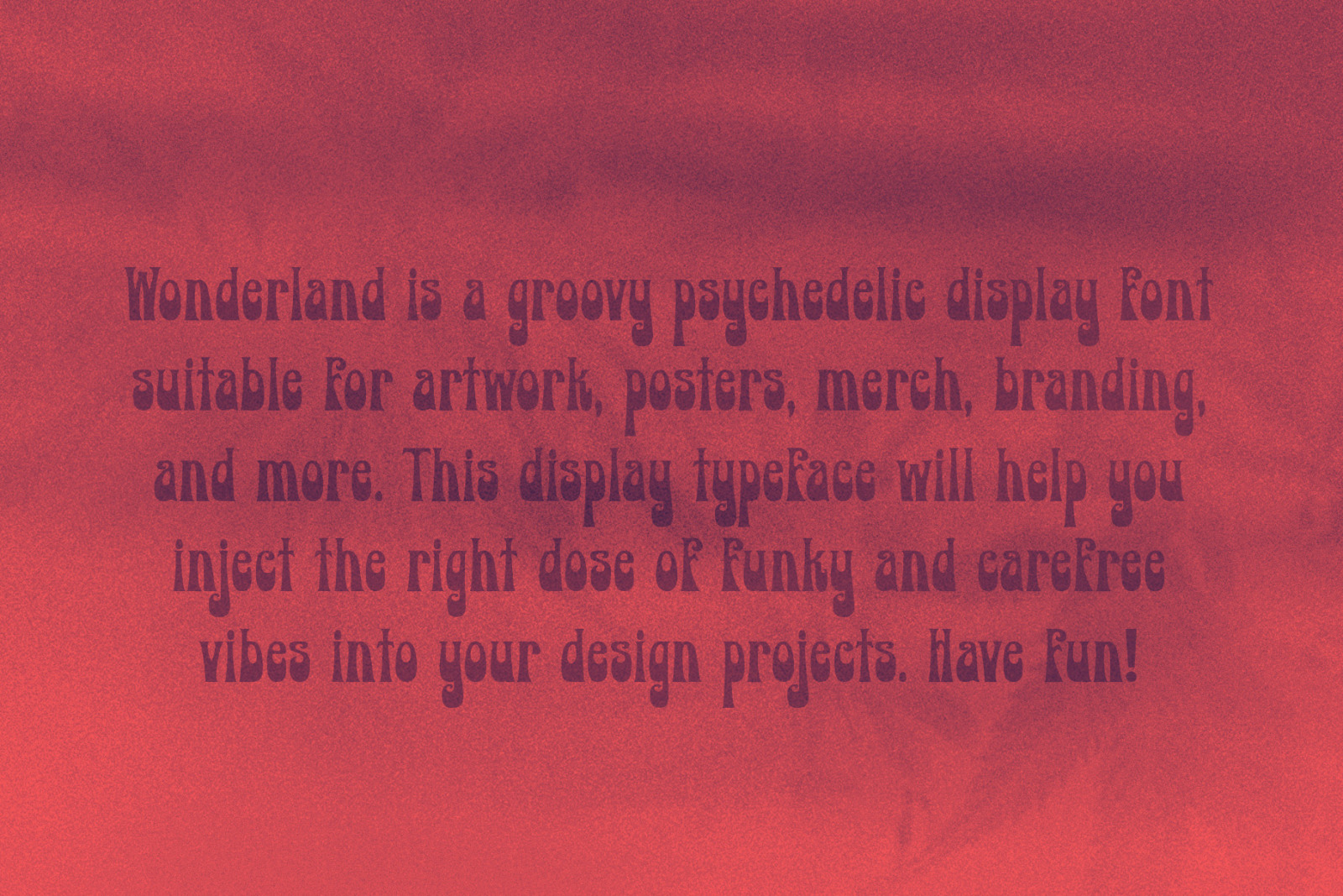 Wonderland - Psychedelic Typeface Wonderland - Psychedelic Typeface