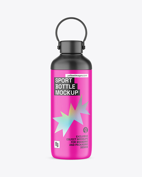 Matte Sport Bottle Mockup - Nalgene mockup