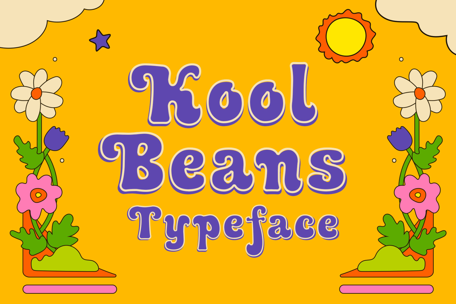 Kool Beans - Groovy Display Typeface