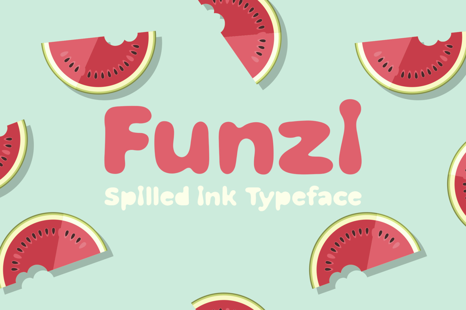 Funzi - Spilled Ink Typeface Funzi - Spilled Ink Typeface