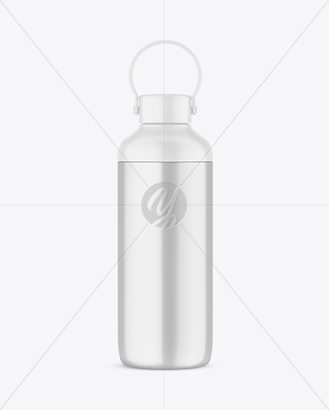 Metallic Sport Bottle Mockup