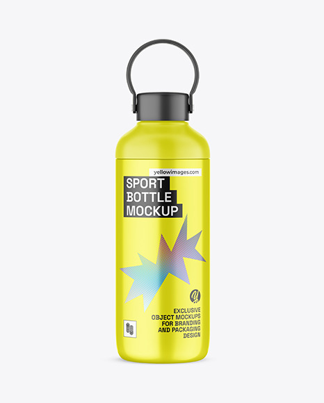 Metallic Sport Bottle Mockup - Sport bottle mockup