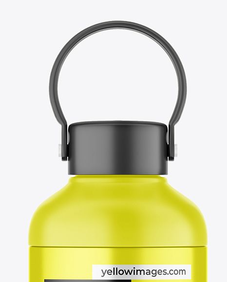 Metallic Sport Bottle Mockup