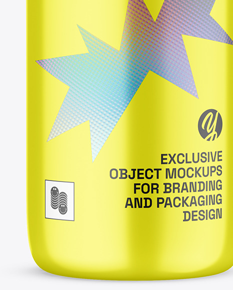 Metallic Sport Bottle Mockup