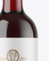 Clear Glass Red Wine Bottle Mockup