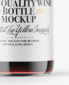 Clear Glass Red Wine Bottle Mockup