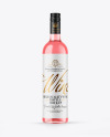 Clear Glass Pink Wine Bottle Mockup