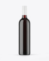 Antique Green Glass Red Wine Bottle Mockup