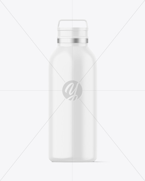 Glossy Thermos Bottle Mockup