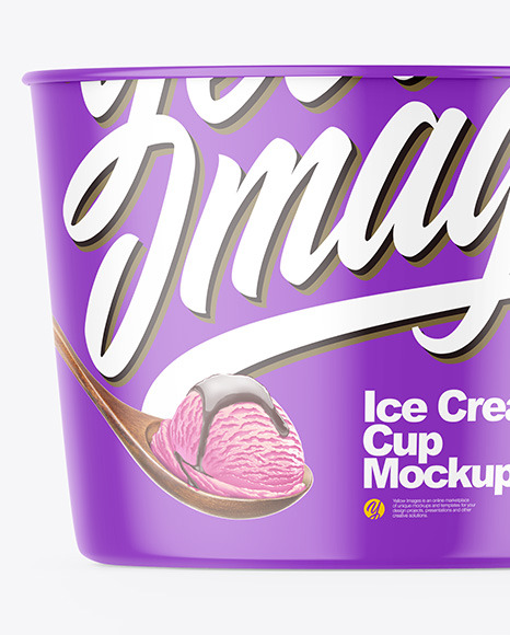 Glossy Plastic Ice Cream Cup Mockups