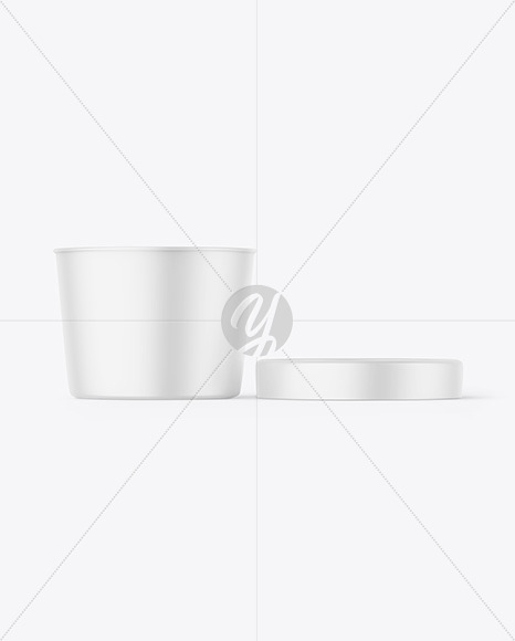 Matte Plastic Ice Cream Cup Mockup