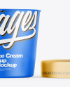 Matte Plastic Ice Cream Cup Mockup