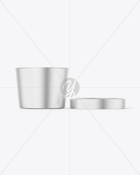 Matte Metallic Ice Cream Cup Mockup