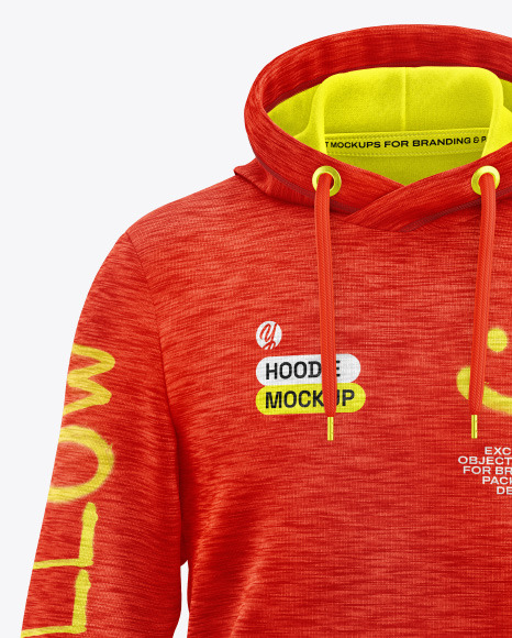 Melange Hoodie Mockup - Front View