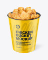 Matte Bucket With Chicken Mockup