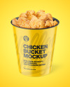 Matte Bucket With Chicken Mockup