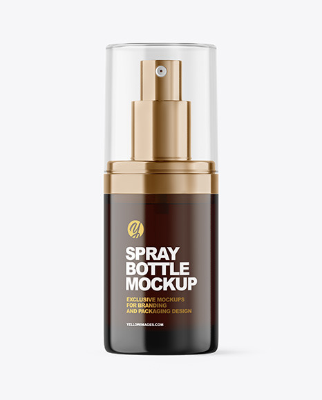 Amber Spray Bottle Mockup