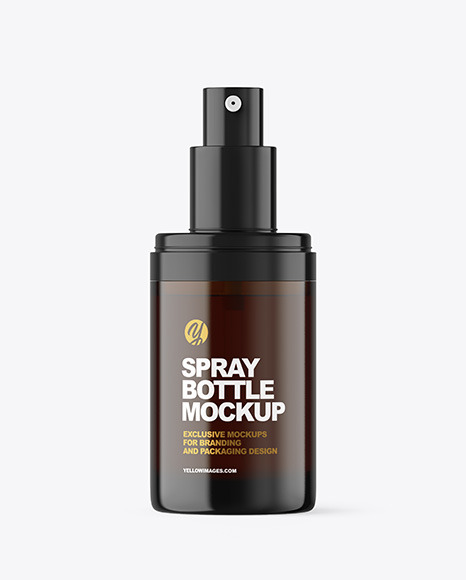 Amber Spray Bottle Mockup