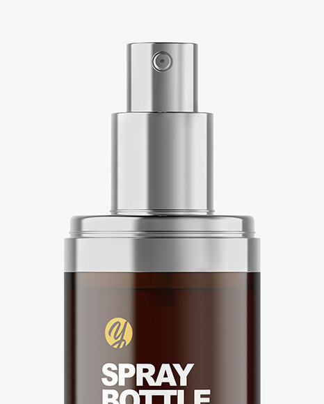 Amber Spray Bottle Mockup