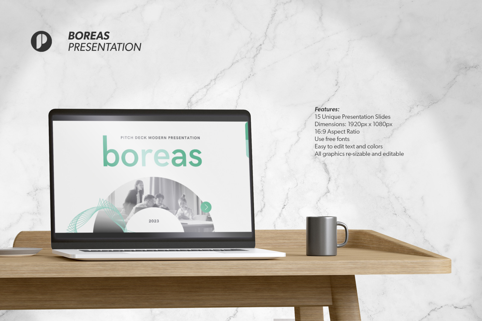 Boreas – Dark Liver Modern Pitch Deck Presentation Canva Template