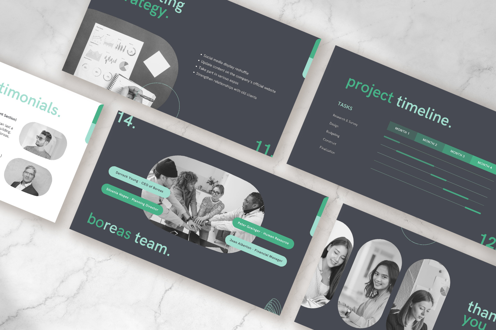 Boreas – Dark Liver Modern Pitch Deck Presentation Canva Template