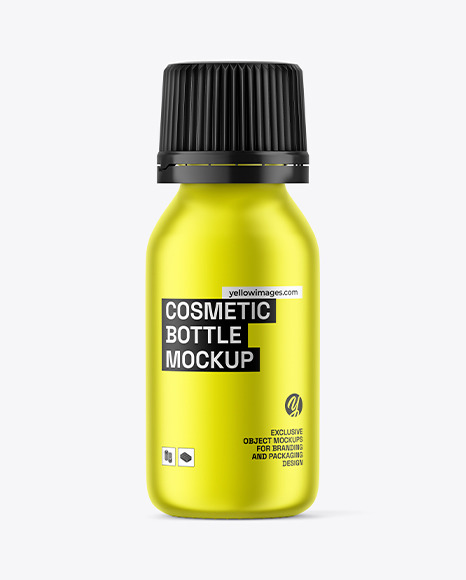 Metallic Cosmetic Bottle Mockup