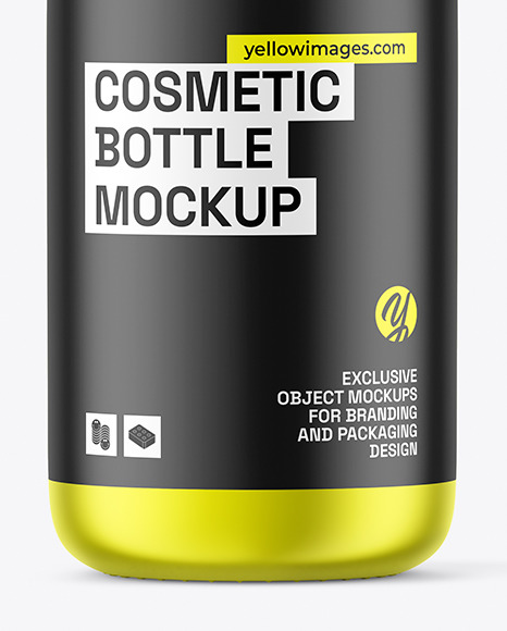 Metallic Cosmetic Bottle Mockup