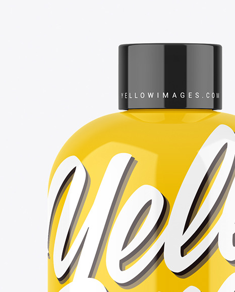 Glossy Plastic Bottle Mockup