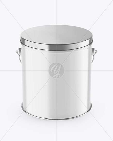 Glossy Popcorn Tin Bucket Mockup