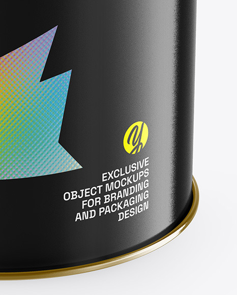 Glossy Popcorn Tin Bucket Mockup