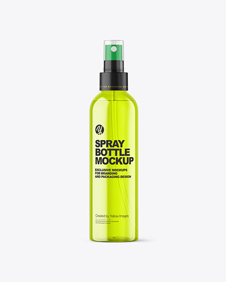 Color Plastic Spray Bottle Mockup