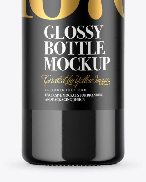 Glossy Ceramic Bottle Mockup