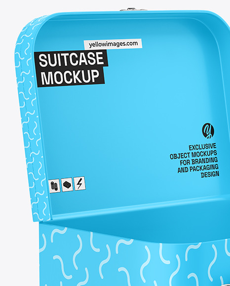 Opened Paper Suitcase Mockup