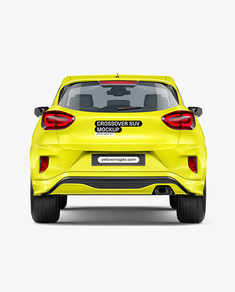 Crossover SUV Mockup - Back View