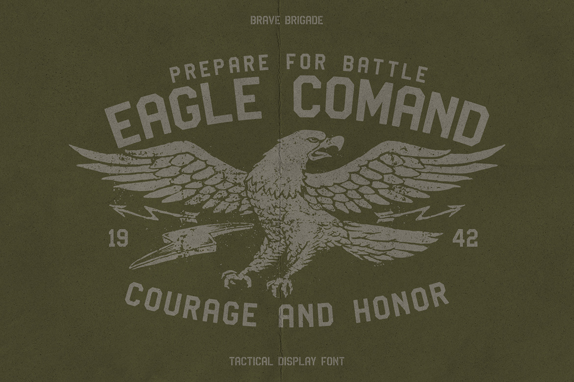 Brave Brigade - Tactical Display Font Brave Brigade - Tactical Display Font