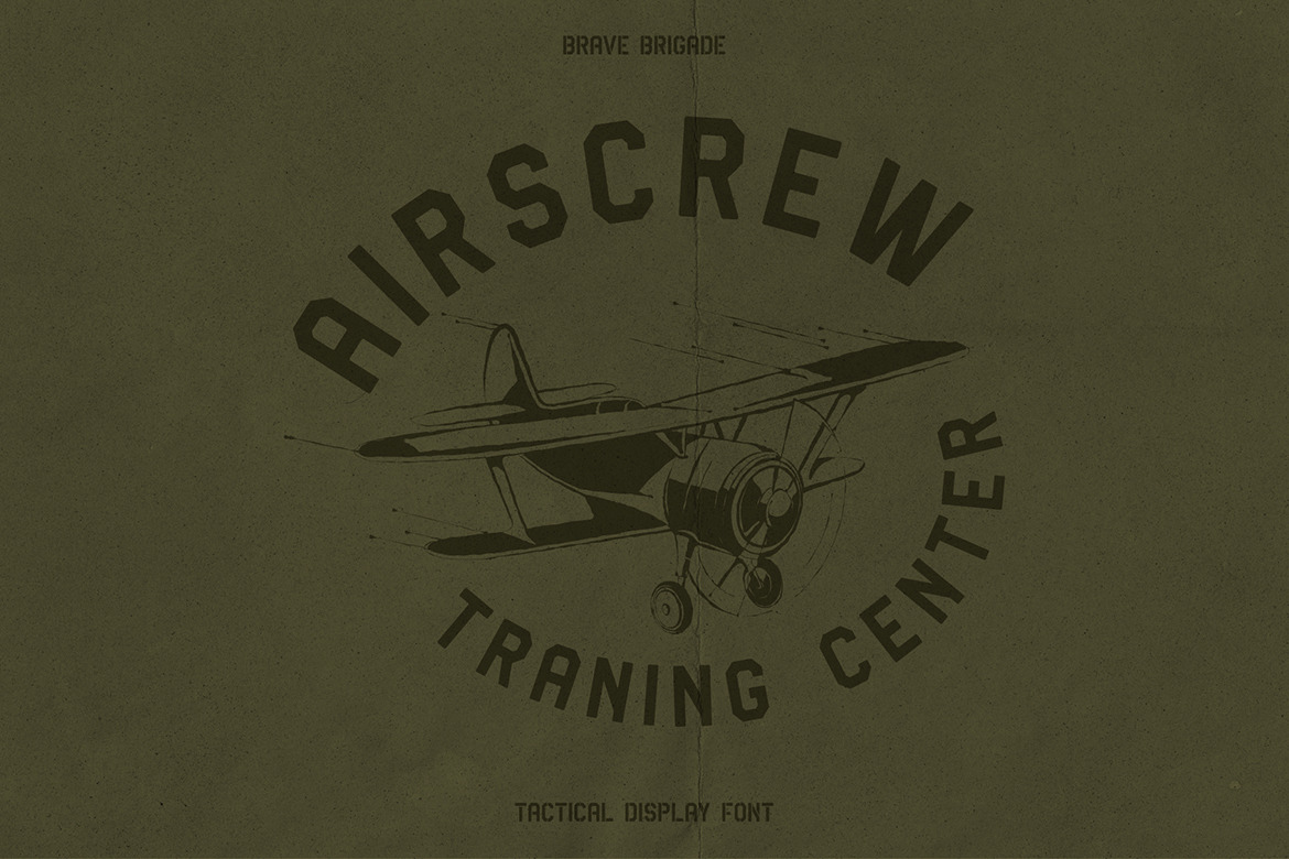 Brave Brigade - Tactical Display Font Brave Brigade - Tactical Display Font