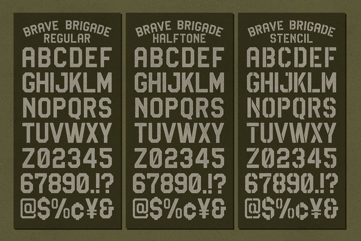 Brave Brigade - Tactical Display Font