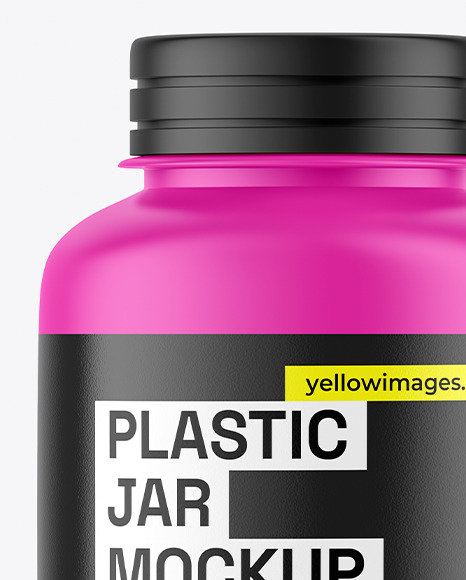 Matte Plastic Jar Mockup