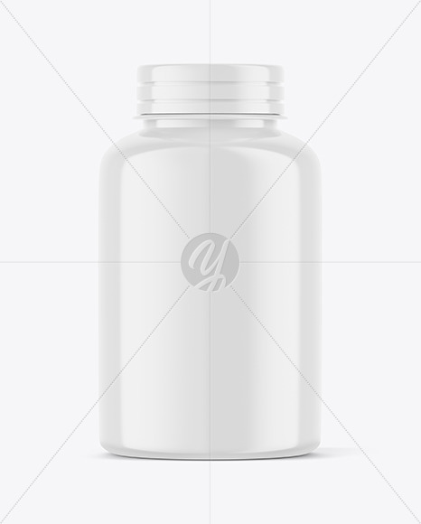 Glossy Plastic Jar Mockup