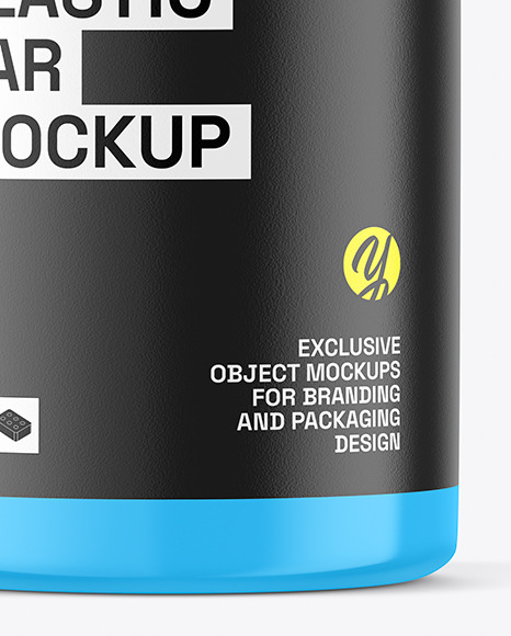 Glossy Plastic Jar Mockup