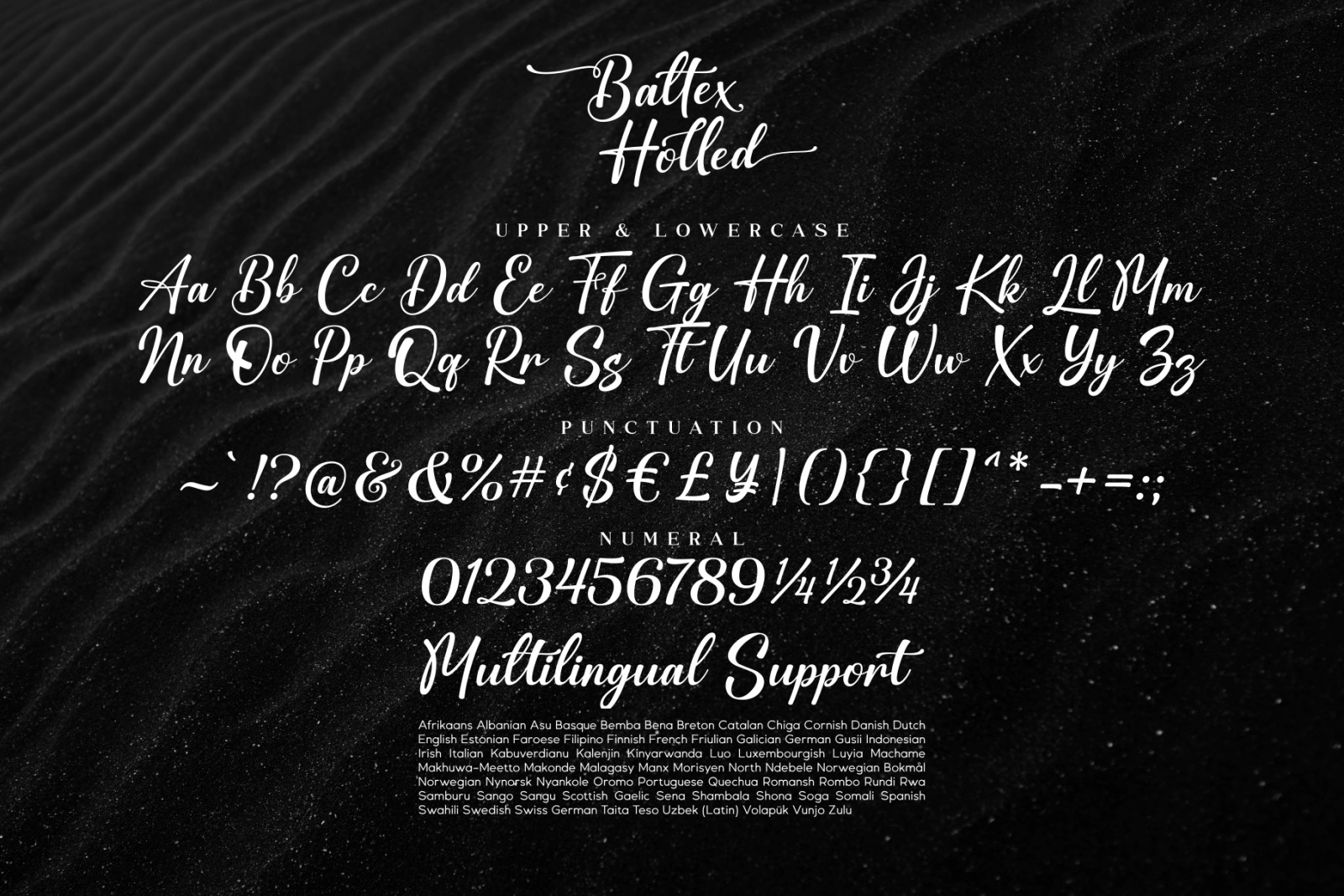 Baltex Holled / Calligraphy font