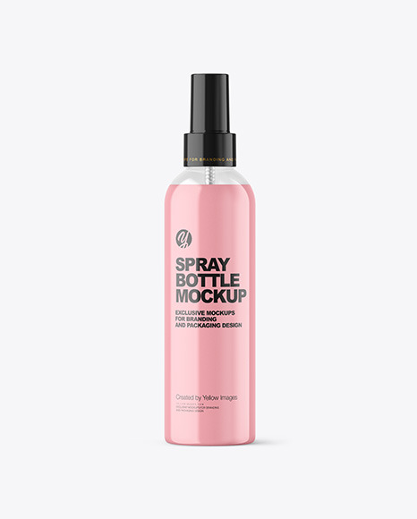 Clear Spray Bottle Mockup