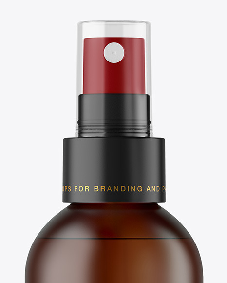 Frosted Amber Spray Bottle Mockup