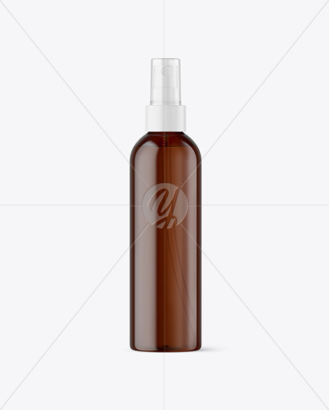 Amber Spray Bottle Mockup