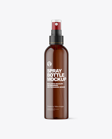 Amber Spray Bottle Mockup